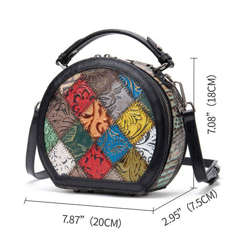 Genuine Leather Mini Handbag Retro Single Shoulder